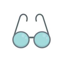 icône de lunettes seniors vecteur isolé plat