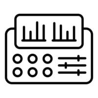 vecteur de contour d'icône d'instrument de synthétiseur. piano dj