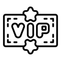 vecteur de contour d'icône de carte vip. fête de l'événement
