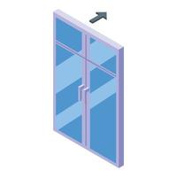 vecteur isométrique d'icône de rénovation de fenêtre. maison appartement