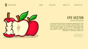 apple theme web design abstract background eps 10 vecteur pour site web, page d'accueil, page d'accueil, page web, modèle web