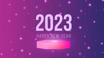 nouvel an 2023 fond de festivité vecteur eps 10 avec espace de texte sur une illustration vectorielle de fond violet célébrant