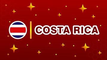 drapeau du costa rica avec des étoiles sur fond rouge marron. vecteur