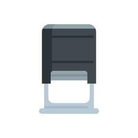 icône de timbre de gestionnaire de bureau plat vecteur isolé