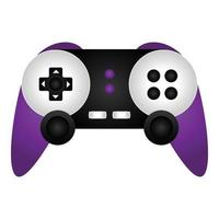 vecteur de dessin animé icône joystick violet. contrôle du jeu