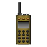vecteur de dessin animé d'icône de talkie-walkie. Radio portable
