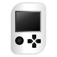 vecteur de dessin animé d'icône de console de jeu portable. manette de commande