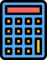 calculatrice calculer l'éducation plat couleur icône vecteur icône modèle de bannière