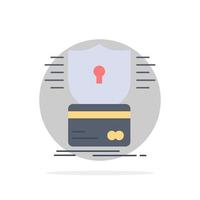sécurité carte de crédit carte piratage hack plat couleur icône vecteur
