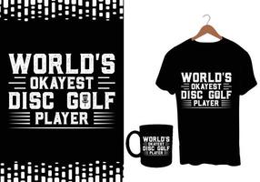 conception de tshirt de vecteur de golf de disque