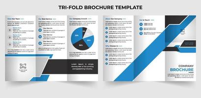 conception de modèle de brochure commerciale à trois volets au format a4 vecteur