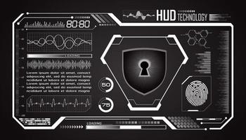 fond décran de technologie hud moderne vecteur