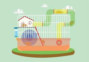 Gerbil dans The Cage Vector Art