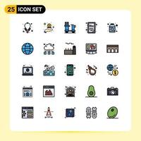 25 icônes créatives signes et symboles modernes de bébé doc extension argent doc logistique éléments de conception vectoriels modifiables vecteur