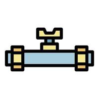 vecteur de contour de couleur de l'icône du robinet du tuyau