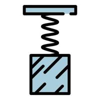 vecteur de contour de couleur d'icône de force de ressort