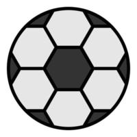 vecteur de contour de couleur d'icône de ballon de football