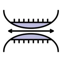 vecteur de contour couleur icône textile élastique