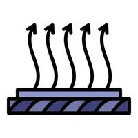 vecteur de contour de couleur icône coton respirant