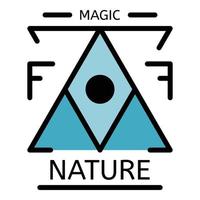 magie nature alchimie icône couleur contour vecteur