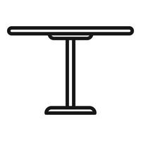 vecteur de contour d'icône de table ronde. salle intérieure