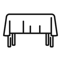 vecteur de contour d'icône de table de famille. meubles de maison