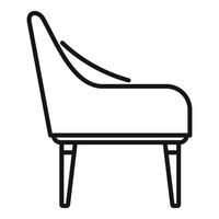 vecteur de contour d'icône de fauteuil de cuisine. salle intérieure