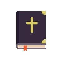 icône de la sainte bible vecteur isolé plat