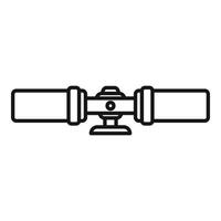 vecteur de contour d'icône de portée en métal. cible de fusil