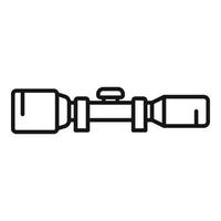 vecteur de contour d'icône de vue moderne. fusil