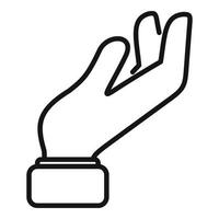 vecteur de contour d'icône de signe vers le haut. tenir le doigt