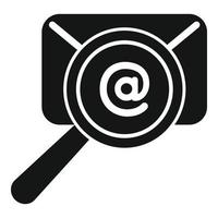 vecteur simple d'icône de courrier de recherche. aide téléphonique