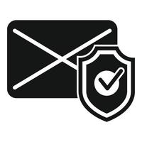 vecteur simple d'icône de sécurité de messagerie. protection des données