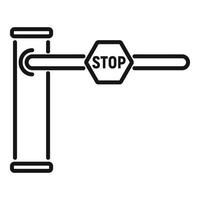 arrêter le vecteur de contour d'icône de barrière. trafic de sécurité