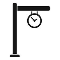 vecteur simple d'icône de plate-forme de train d'horloge. station de métro