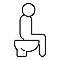 vecteur de contour d'icône de toilettes publiques. toilettes hommes
