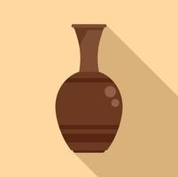 vecteur plat d'icône d'amphore traditionnelle. pot de vase