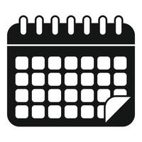 vecteur simple d'icône de calendrier de travail. temps de bureau