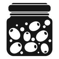 vecteur simple d'icône d'olives en conserve. cornichon