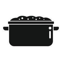 vecteur simple d'icône de plat de pommes de terre en purée. nourriture bouillie