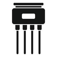 vecteur simple d'icône de résistance. circuit électrique