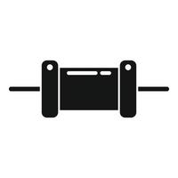 vecteur simple d'icône de condensateur. circuit électrique