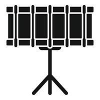vecteur simple d'icône de tambour de stand. kit musique