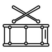 vecteur de contour d'icône d'instrument de batterie. trousse de musique
