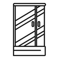 vecteur de contour d'icône d'équipement sanitaire. décrochage cabine