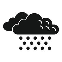 vecteur simple d'icône de nuage de pluie. prévisions nuageuses
