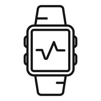 vecteur de contour d'icône smartwatch. régime alimentaire