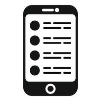 vecteur simple d'icône de base de données de smartphone. données client