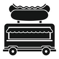 vecteur simple d'icône de hot-dog de collation. panier de nourriture