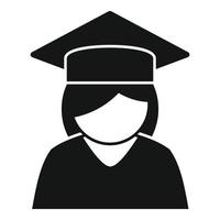 vecteur simple d'icône de graduation des étudiants. diplômé